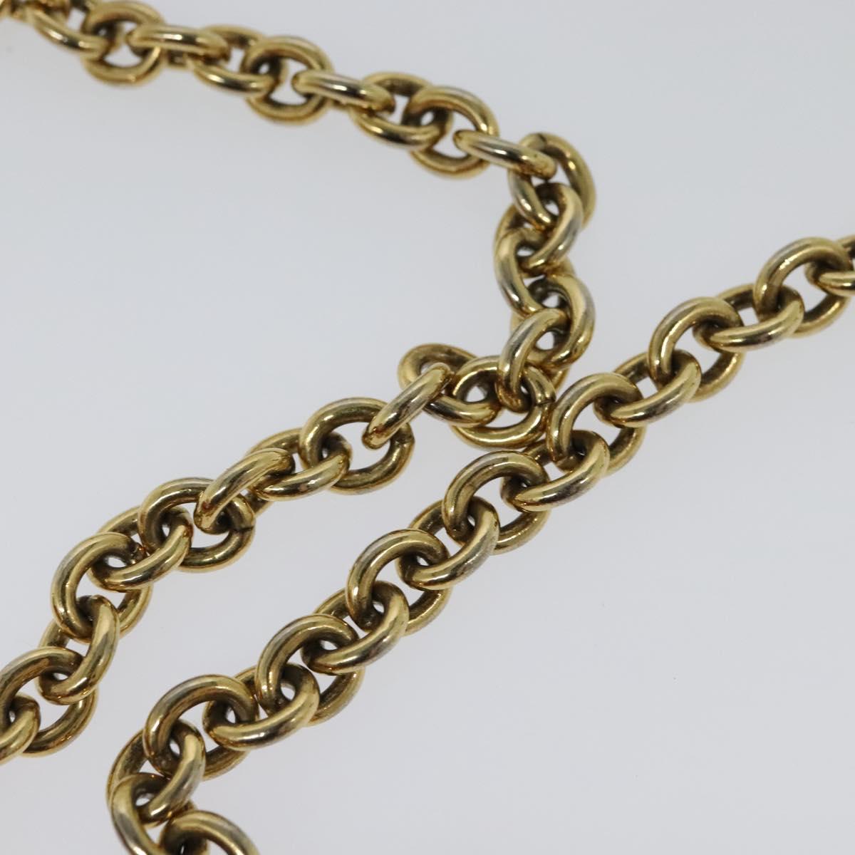 CELINE Chain Shoulder Bag Leather Red Gold
