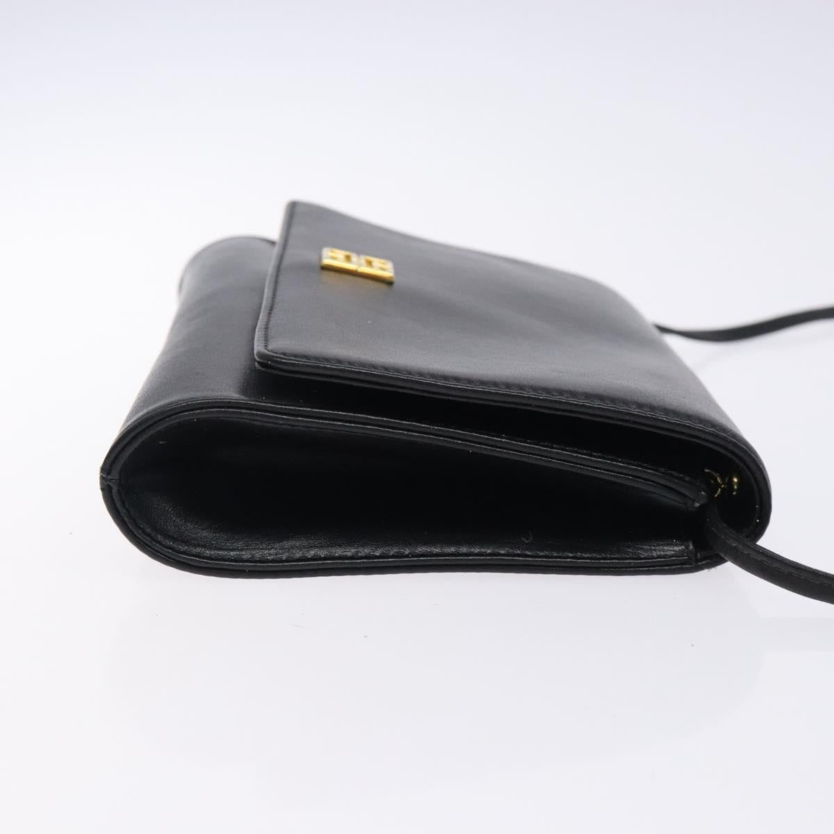 GIVENCHY Shoulder Bag Leather Black Gold