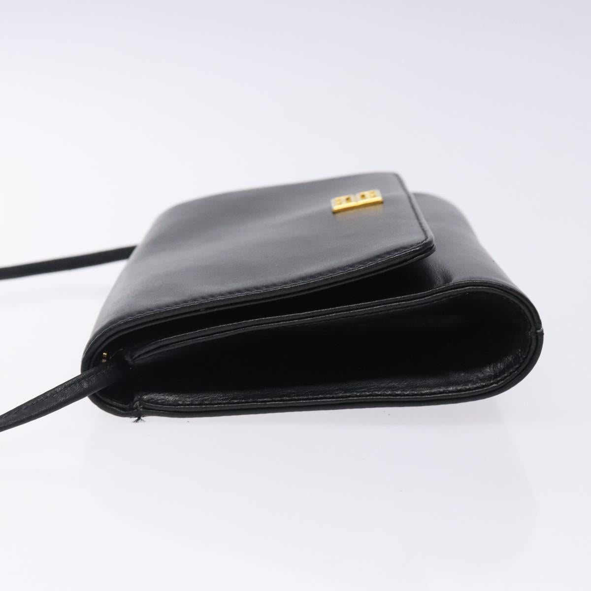 GIVENCHY Shoulder Bag Leather Black Gold