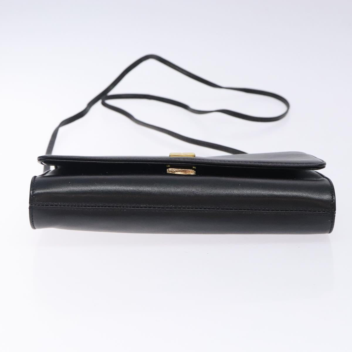 GIVENCHY Shoulder Bag Leather Black Gold