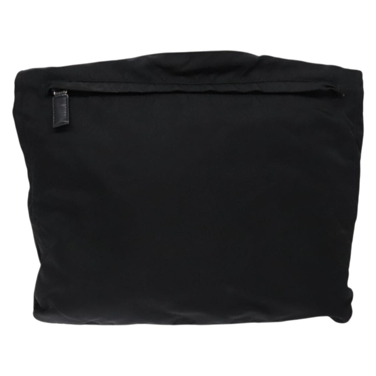 PRADA Shoulder Bag Nylon Black Silver