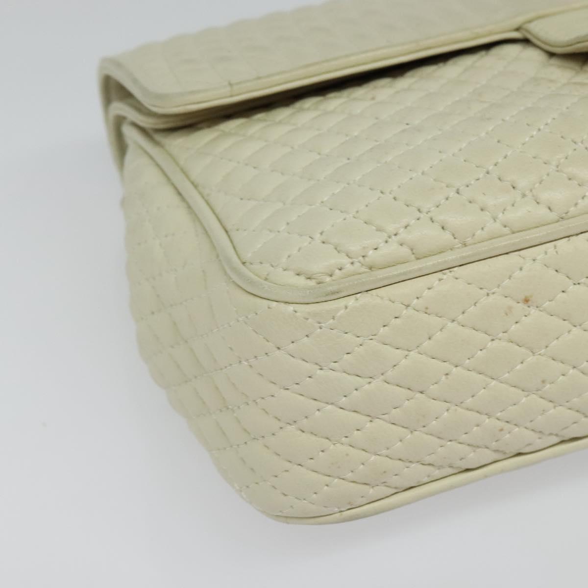 BALLY Shoulder Bag Leather White Gold