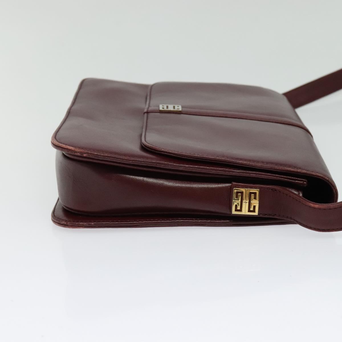 GIVENCHY Shoulder Bag Leather Bordeaux