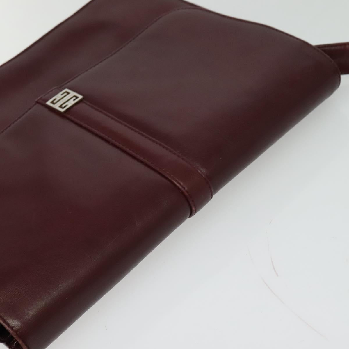 GIVENCHY Shoulder Bag Leather Bordeaux