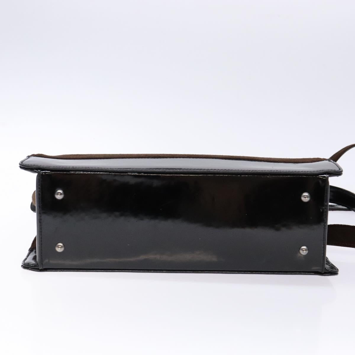 CHANEL Tote Bag Suede Brown CC
