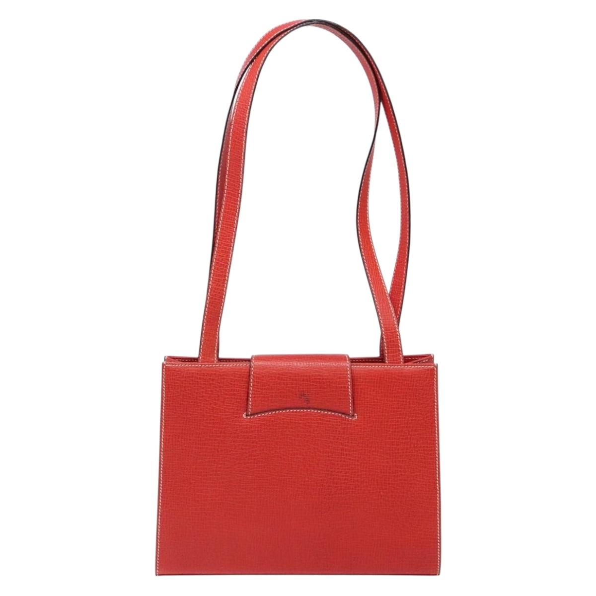 LOEWE Tote Bag Leather Red Gold