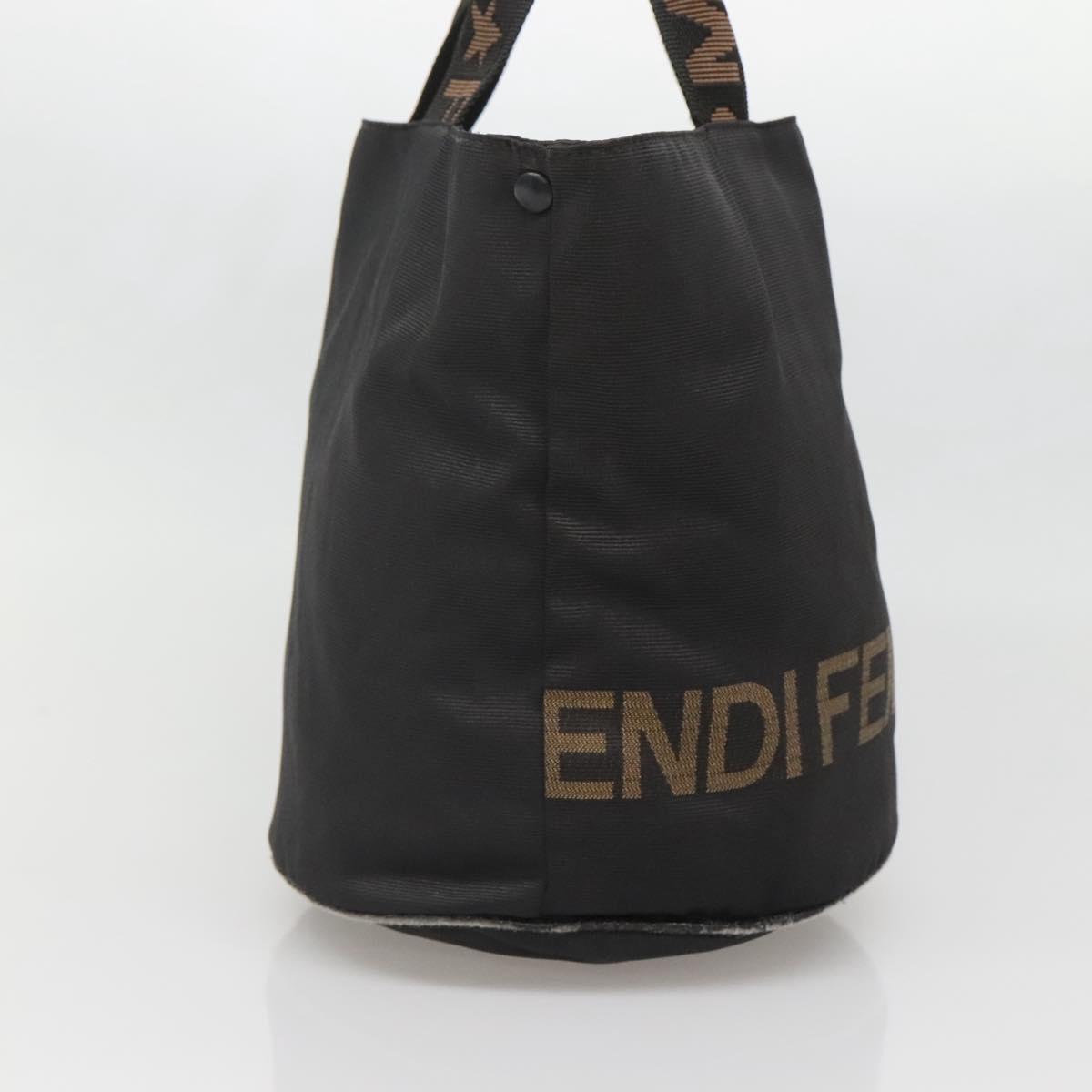 FENDI Hand Bag Black Brown gold