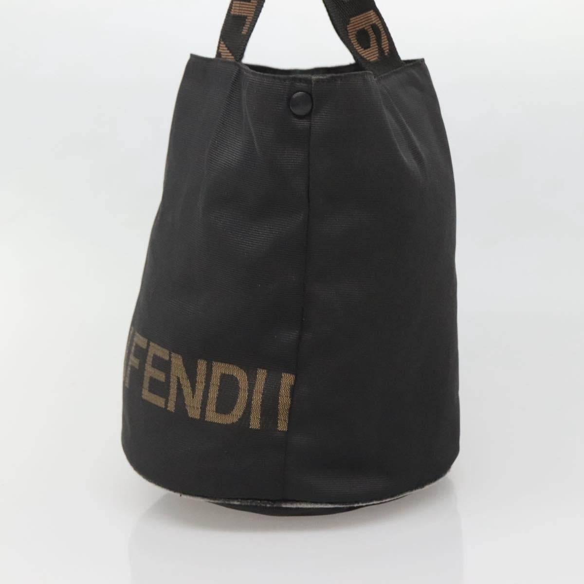 FENDI Hand Bag Black Brown gold