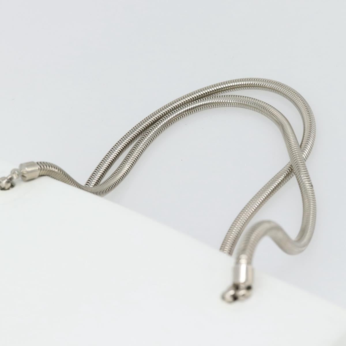 GIVENCHY Chain Shoulder Bag Leather White Silver