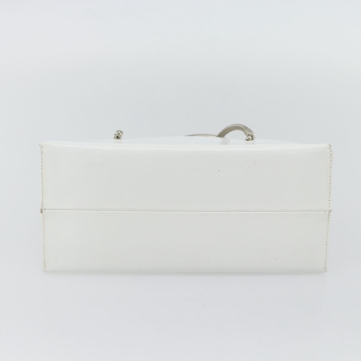 GIVENCHY Chain Shoulder Bag Leather White Silver