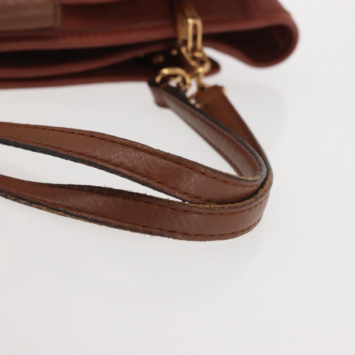 Chloe Tote Bag Leather Brown Gold