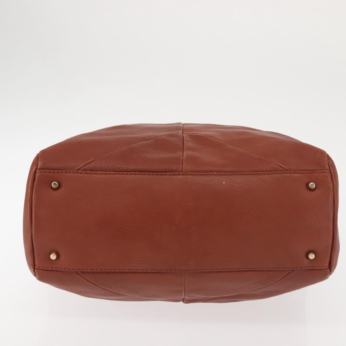 Chloe Tote Bag Leather Brown Gold