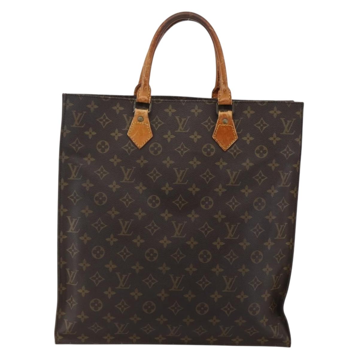 Louis Vuitton Monogram Sac Plat Hand Bag M51140 LV