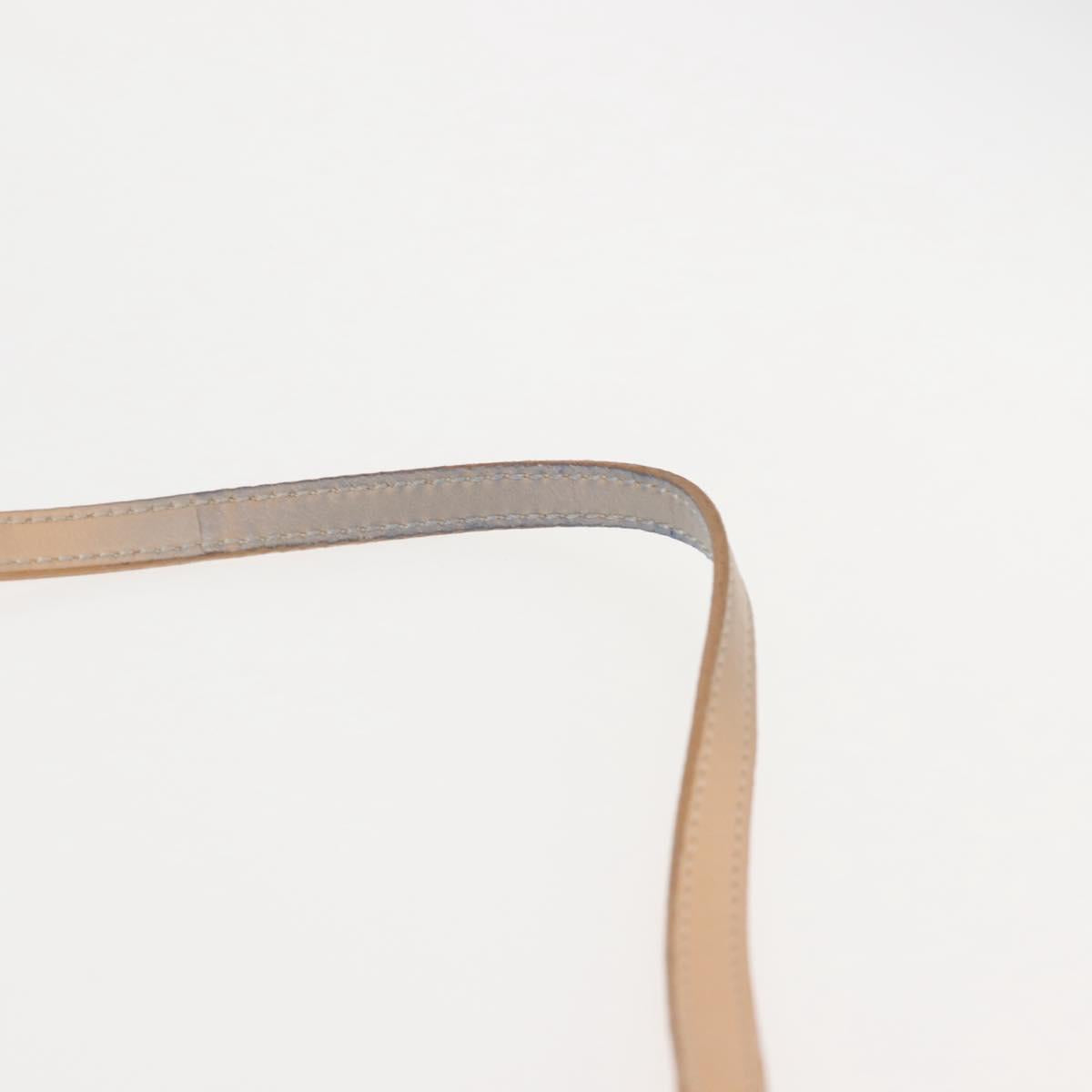 CELINE Shoulder Bag Suede Leather 2way Beige Gold