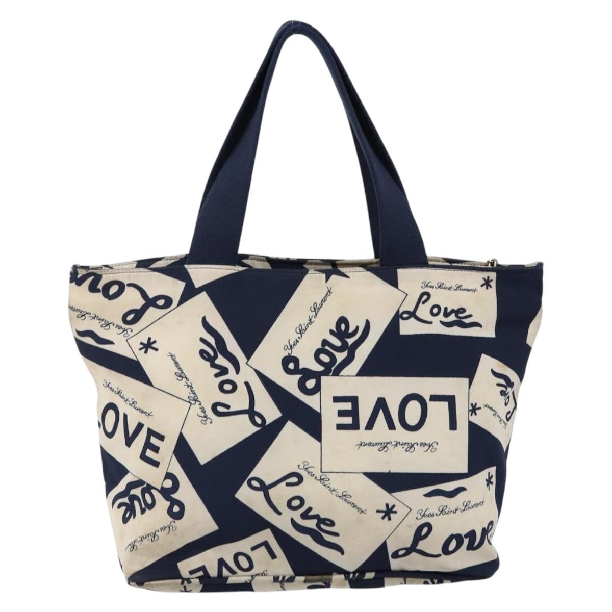 SAINT LAURENT Hand Bag Nylon Navy