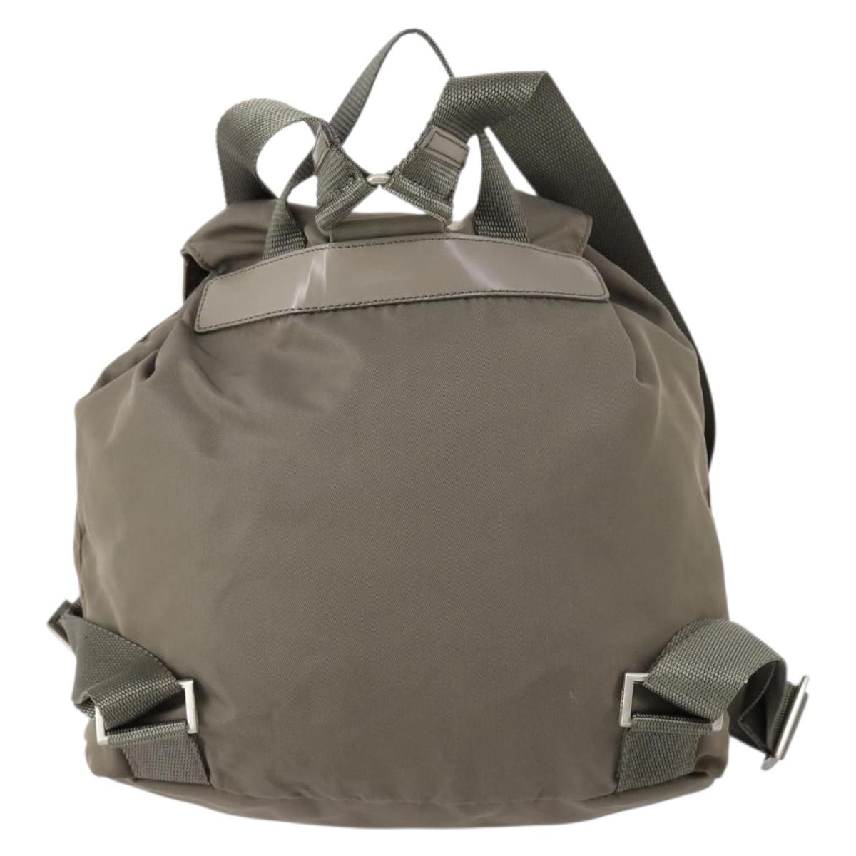 PRADA Backpack Nylon Gray Silver