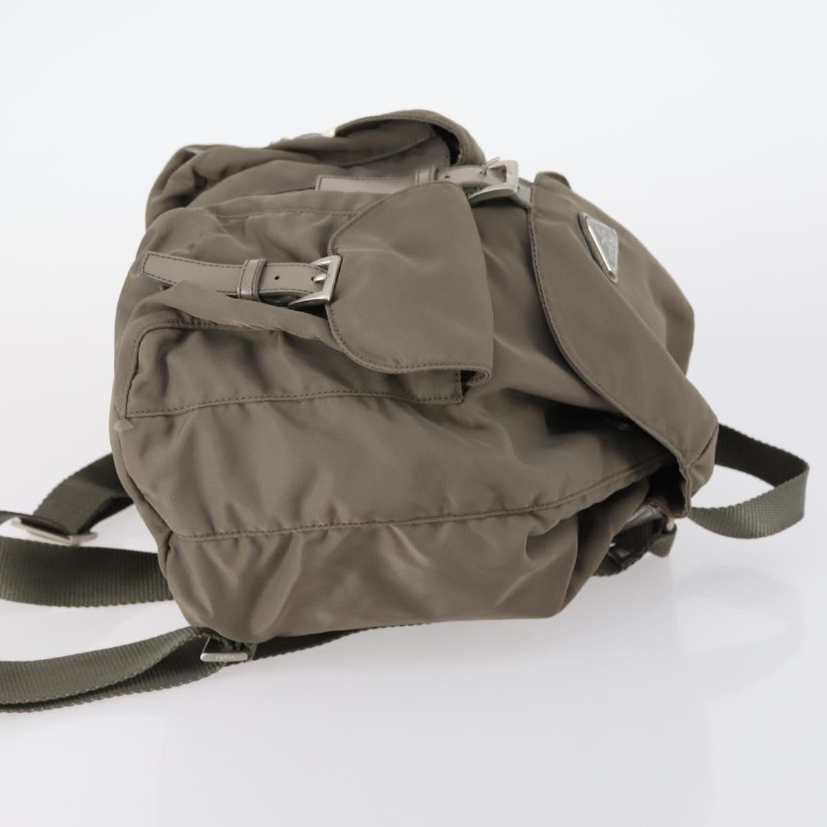 PRADA Backpack Nylon Gray Silver