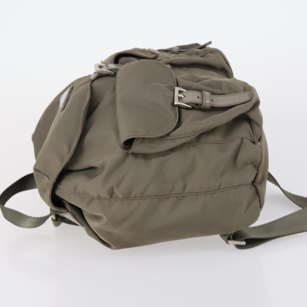 PRADA Backpack Nylon Gray Silver