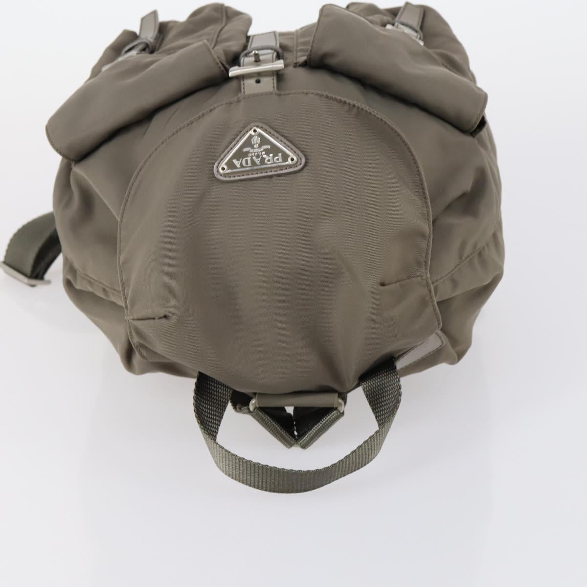 PRADA Backpack Nylon Gray Silver