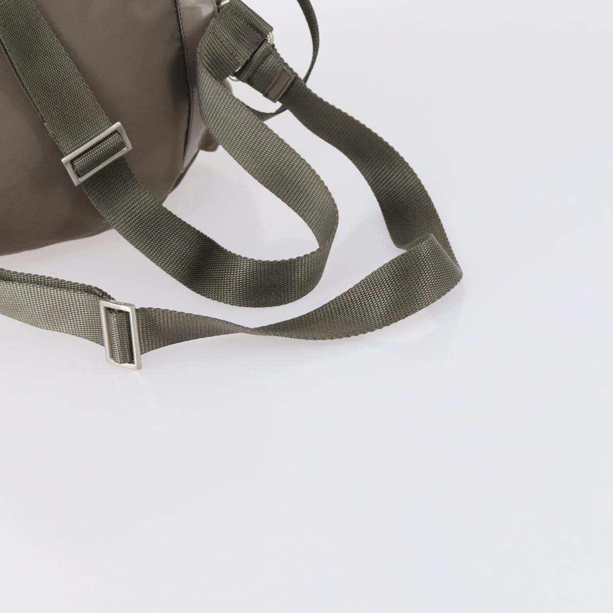 PRADA Backpack Nylon Gray Silver