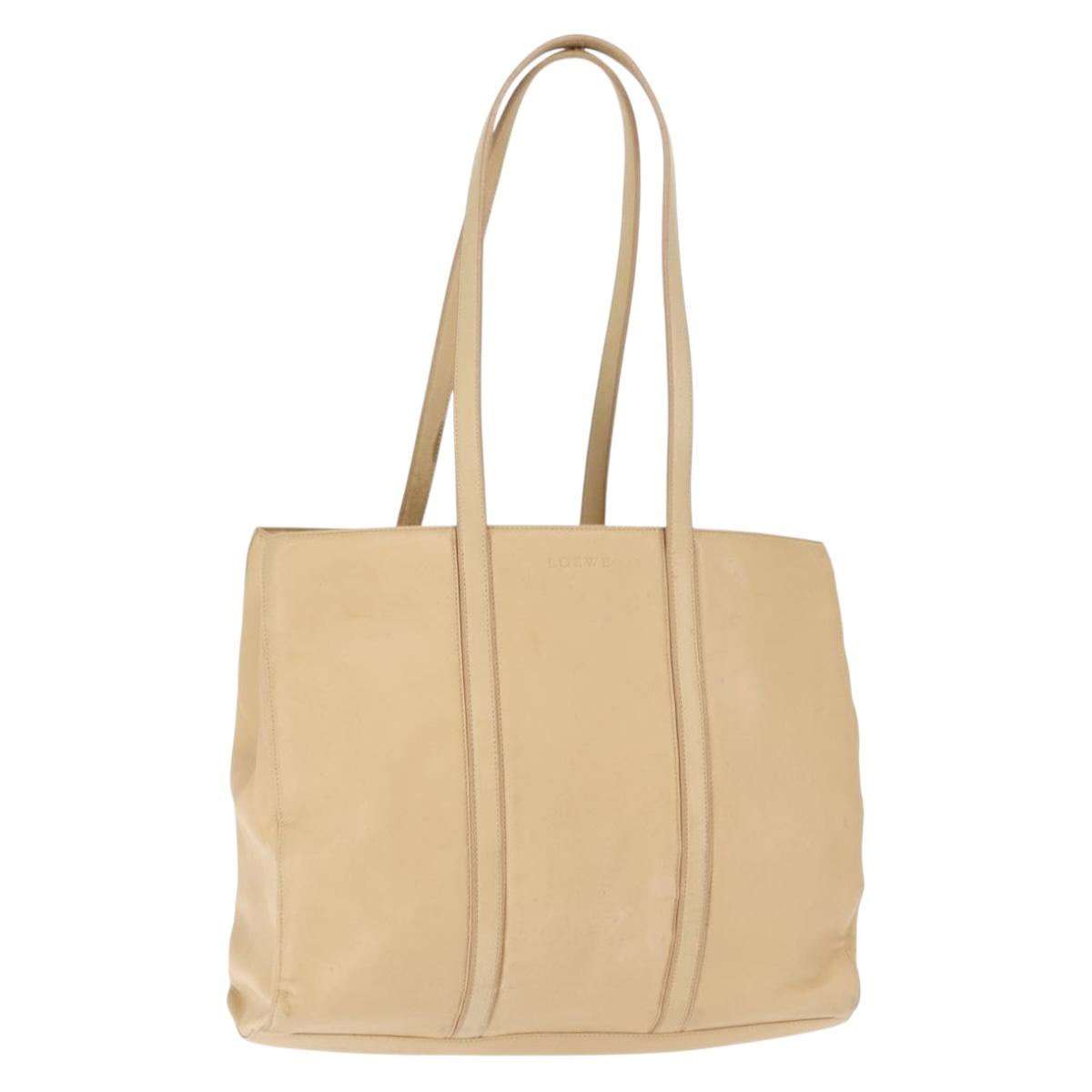 LOEWE Tote Bag Nappa leather Beige Gold
