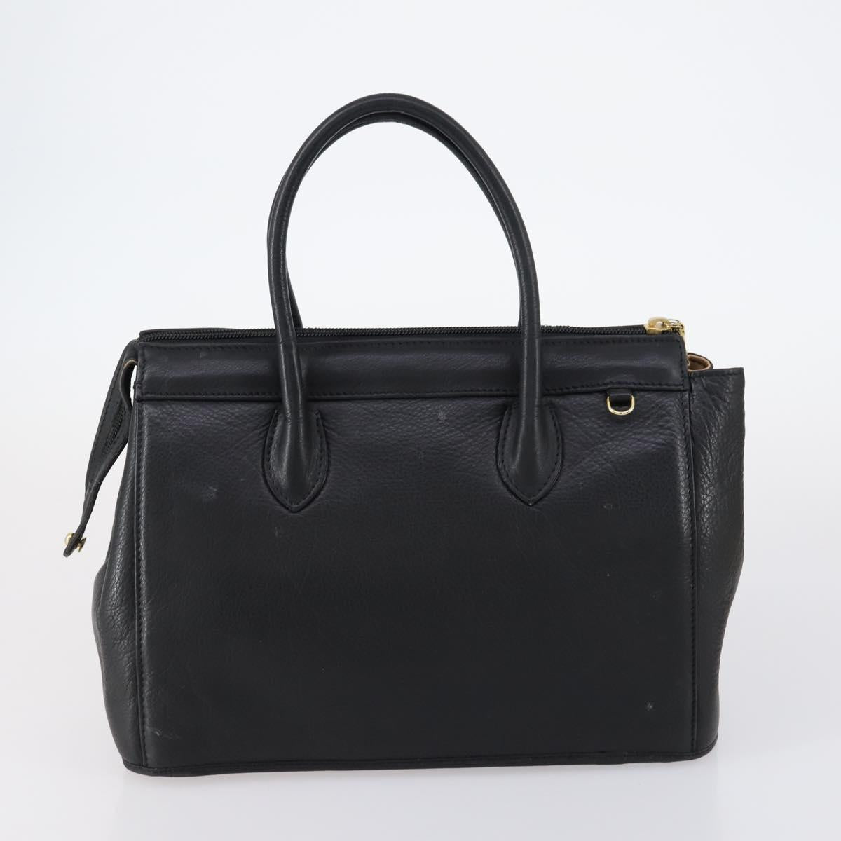 BALLY Hand Bag Leather 3Set Black Ivory