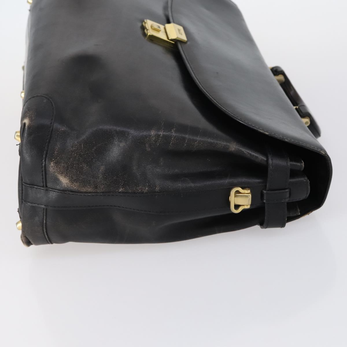 BALLY Hand Bag Leather 3Set Black Ivory