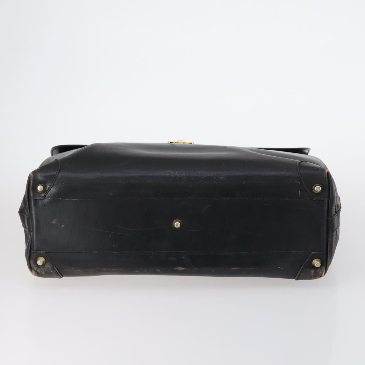 BALLY Hand Bag Leather 3Set Black Ivory