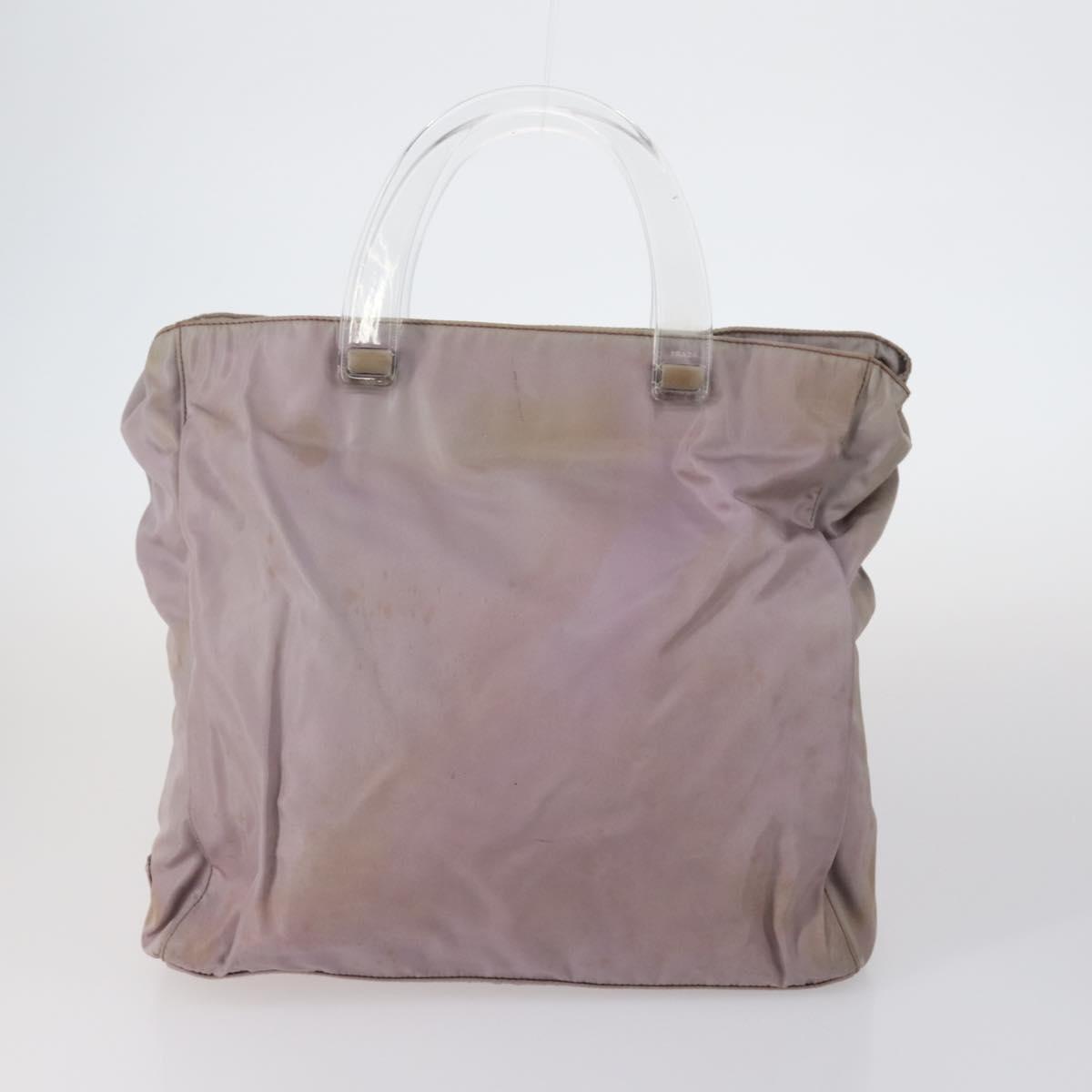 PRADA Tote Bag Nylon Suede 5Set Brown Khaki beige