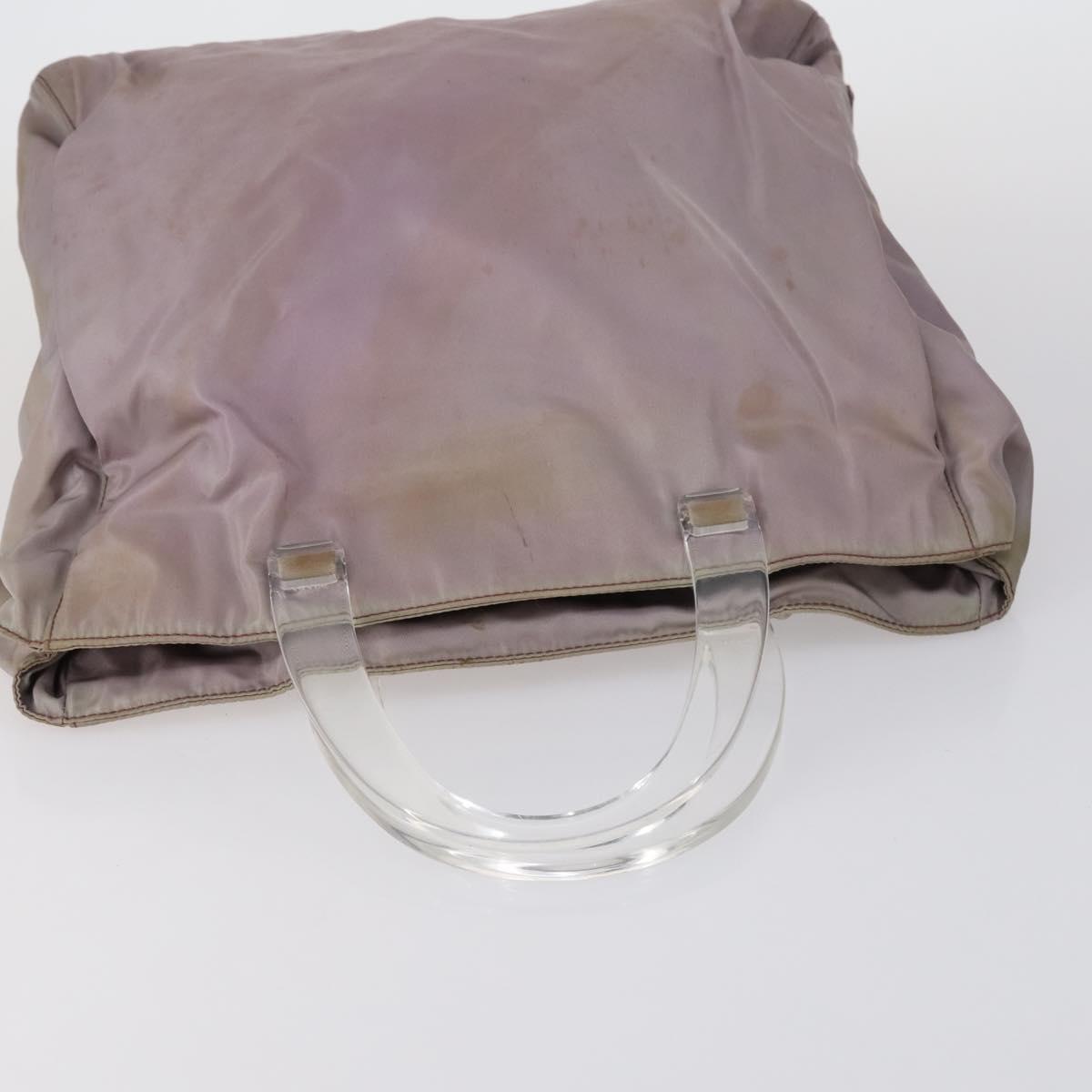 PRADA Tote Bag Nylon Suede 5Set Brown Khaki beige