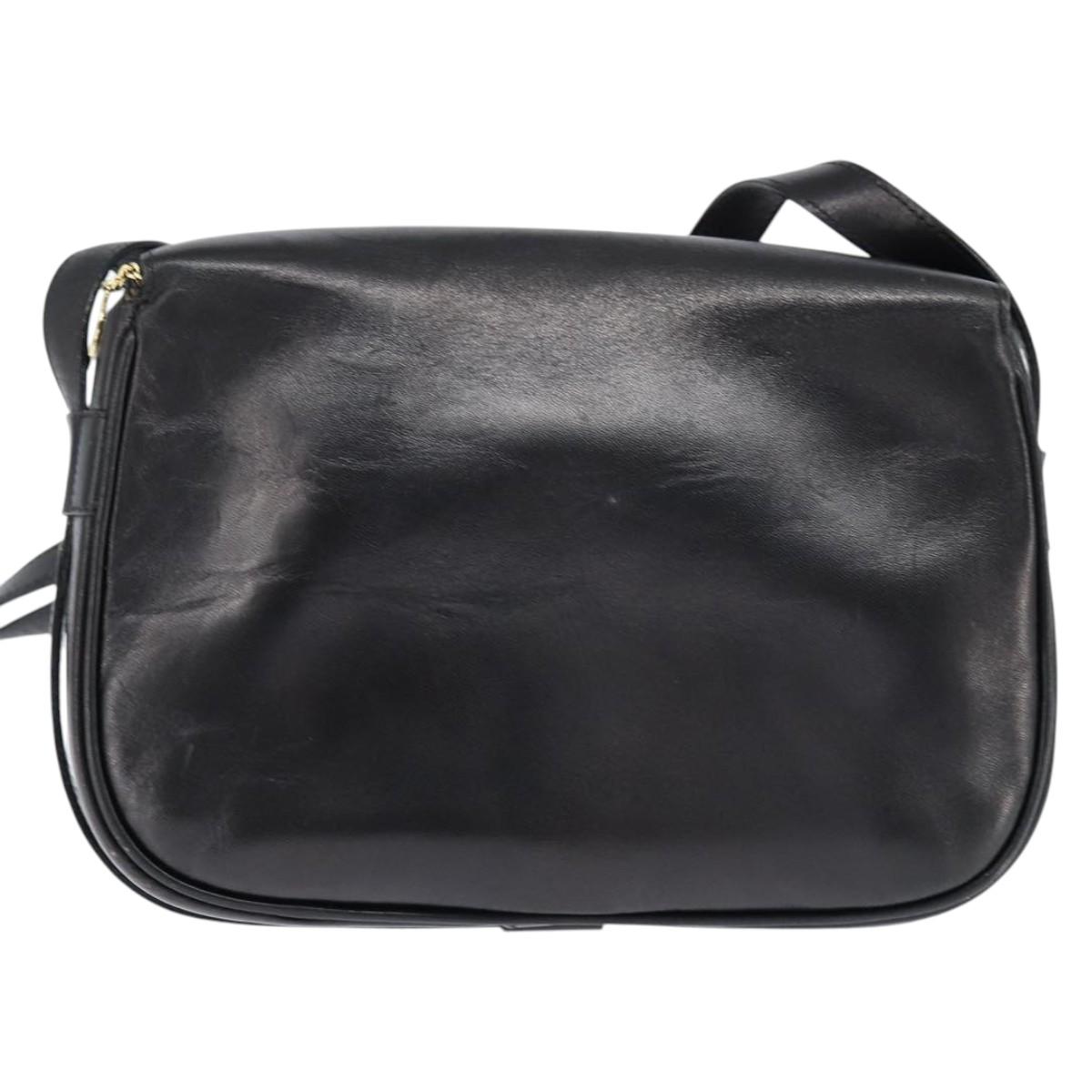 CELINE Shoulder Bag Leather Black Gold