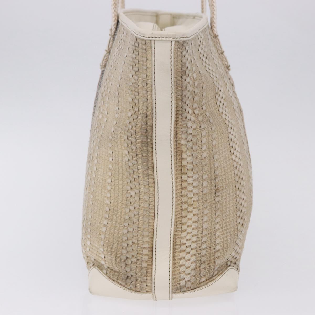 FENDI Tote Bag Canvas Beige Gold