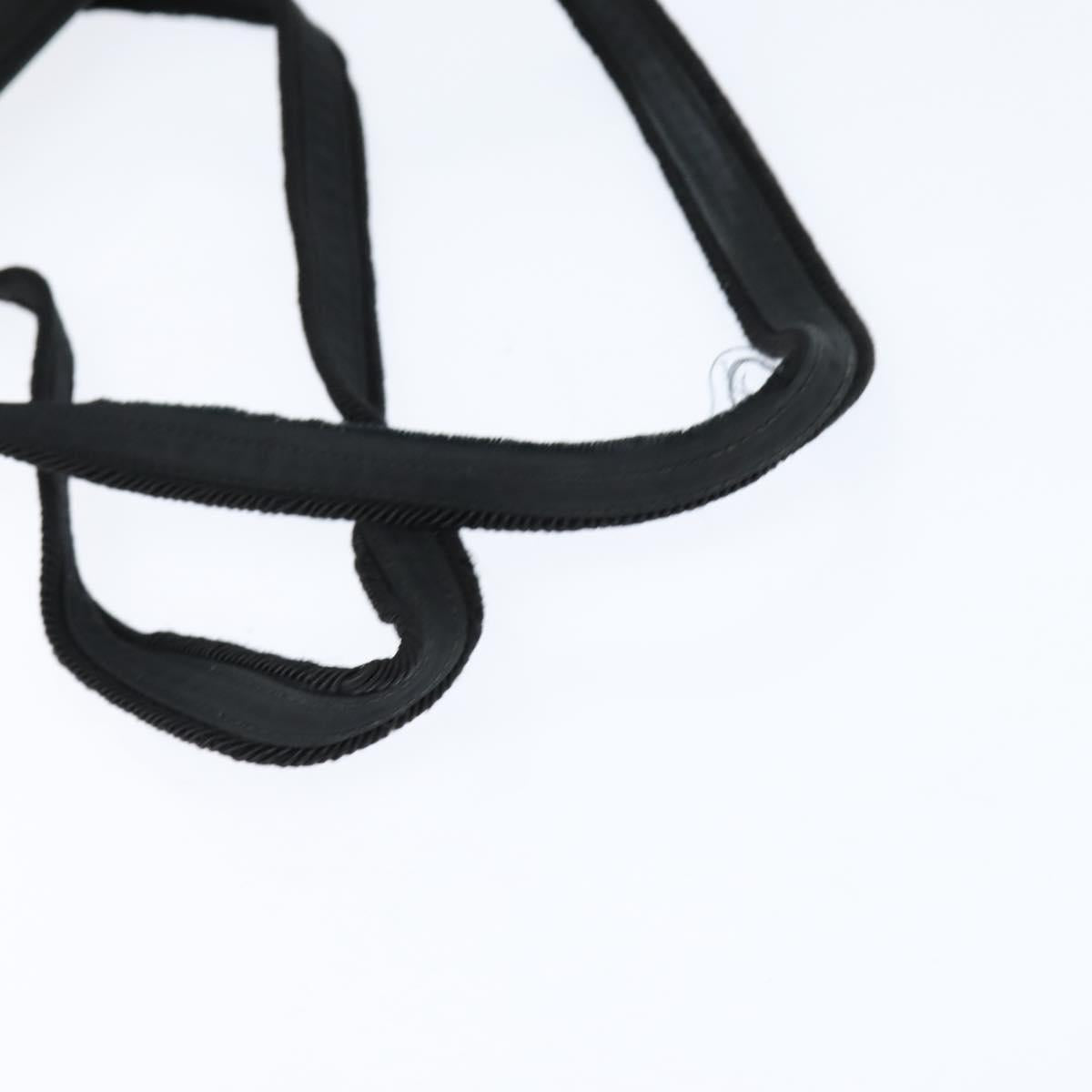 PRADA Tote Bag Nylon Black Silver