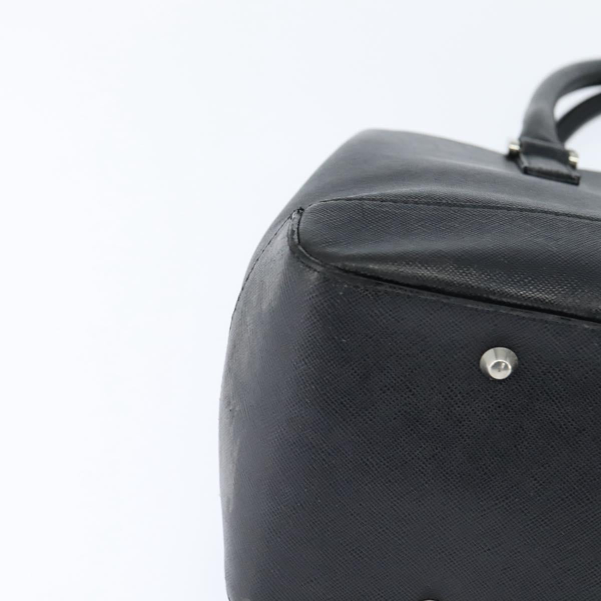 BURBERRY Hand Bag Leather Black Silver