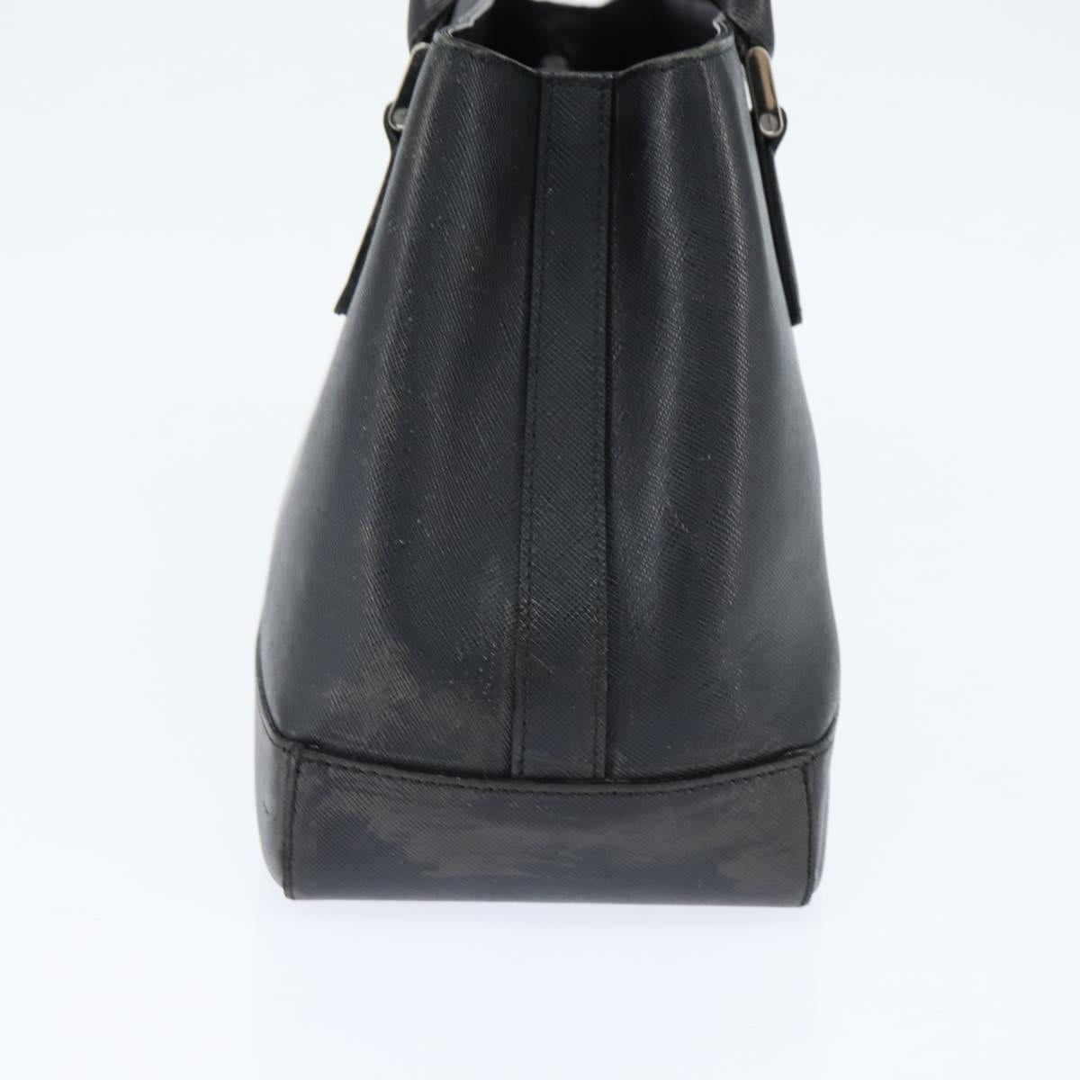 BURBERRY Hand Bag Leather Black Silver