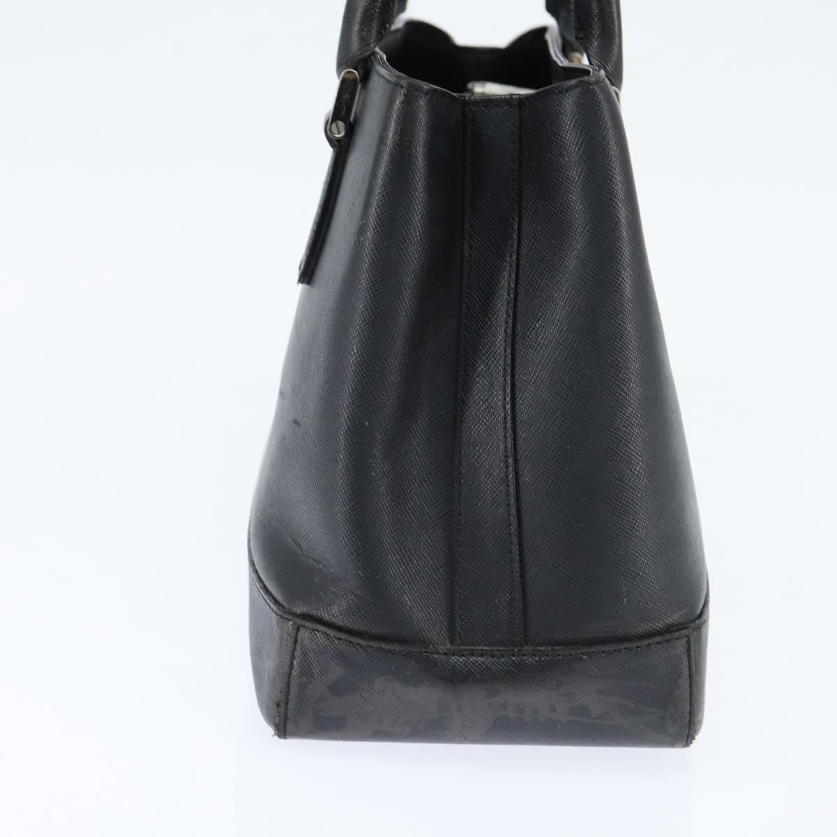 BURBERRY Hand Bag Leather Black Silver