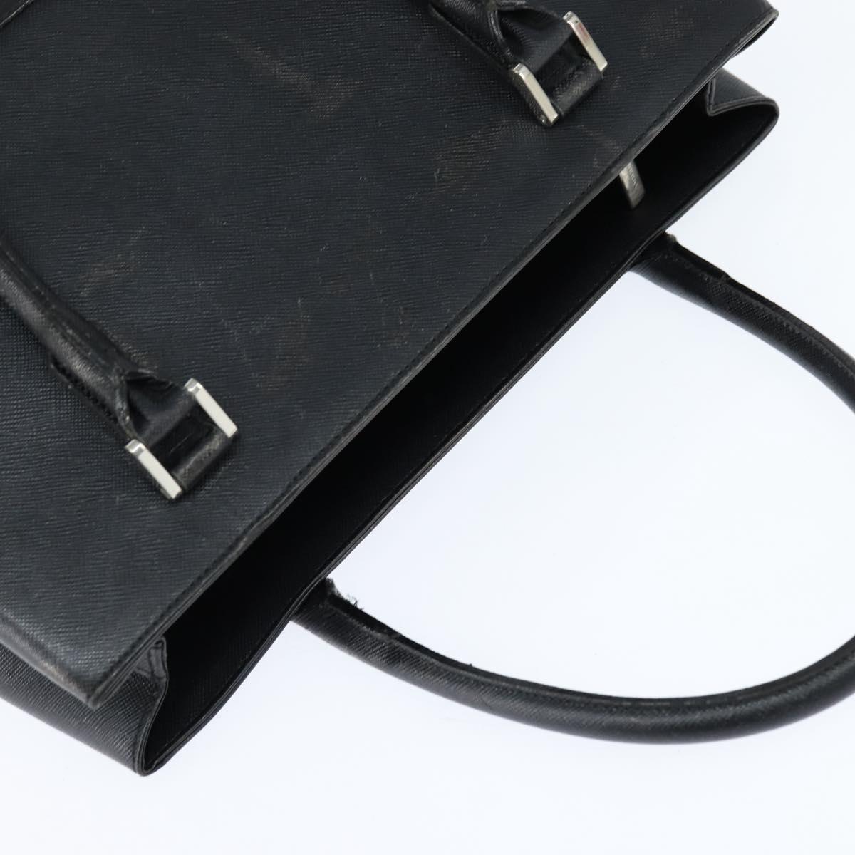 BURBERRY Hand Bag Leather Black Silver