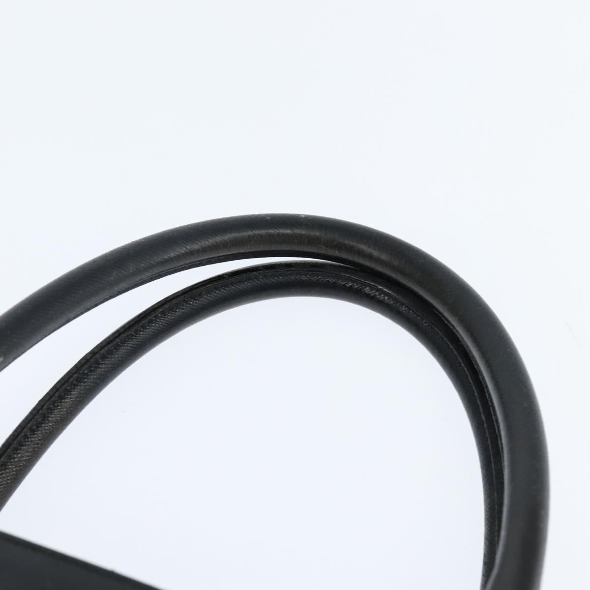 BURBERRY Hand Bag Leather Black Silver