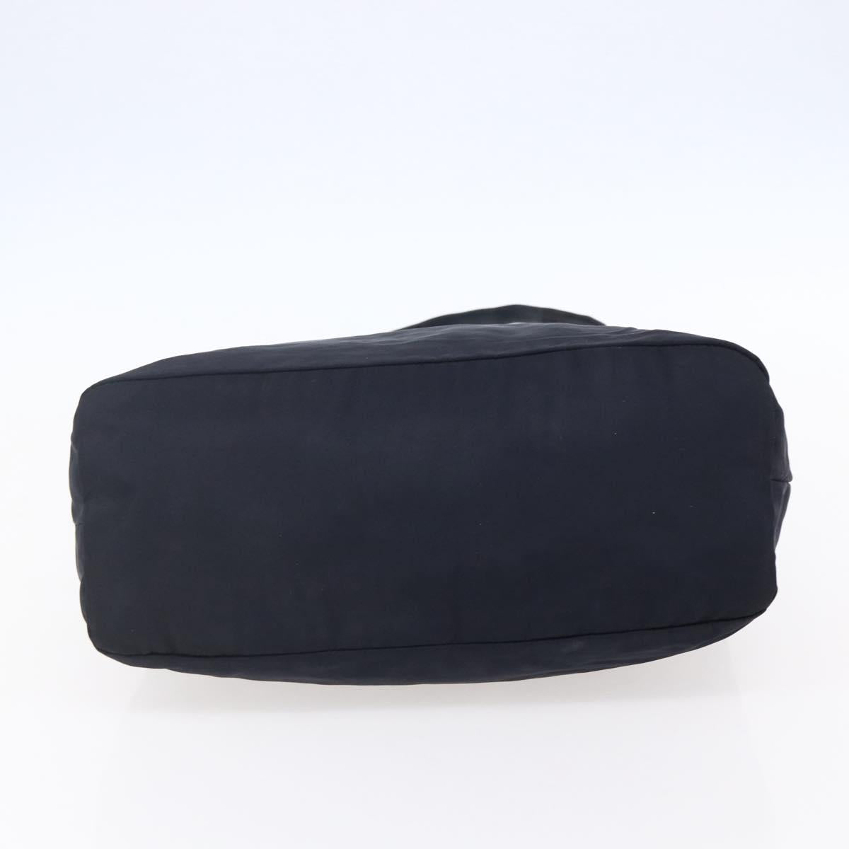 PRADA Tote Bag Nylon Navy Silver