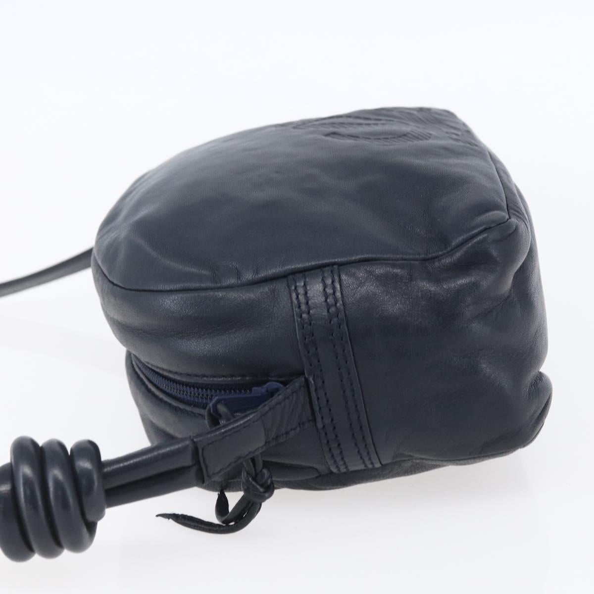 LOEWE Anagram Shoulder Bag Leather Navy
