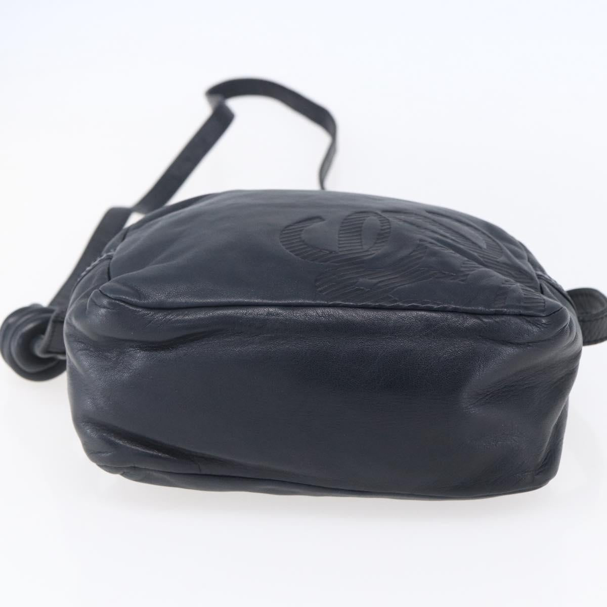 LOEWE Anagram Shoulder Bag Leather Navy