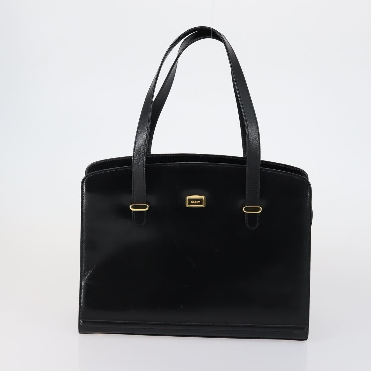 BALLY Hand Bag Leather 2 Set Black