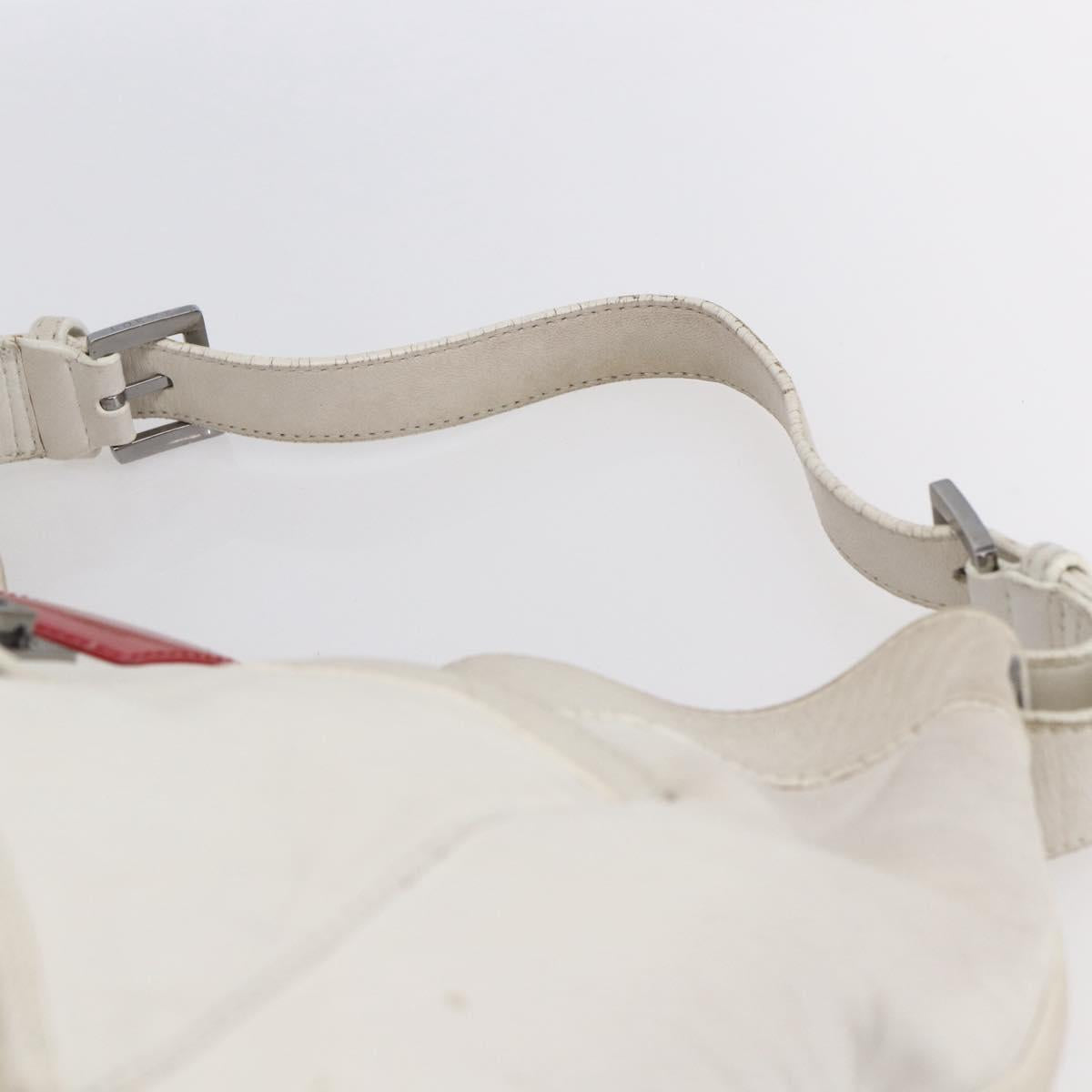 LOEWE Anagram Shoulder Bag Leather White Silver