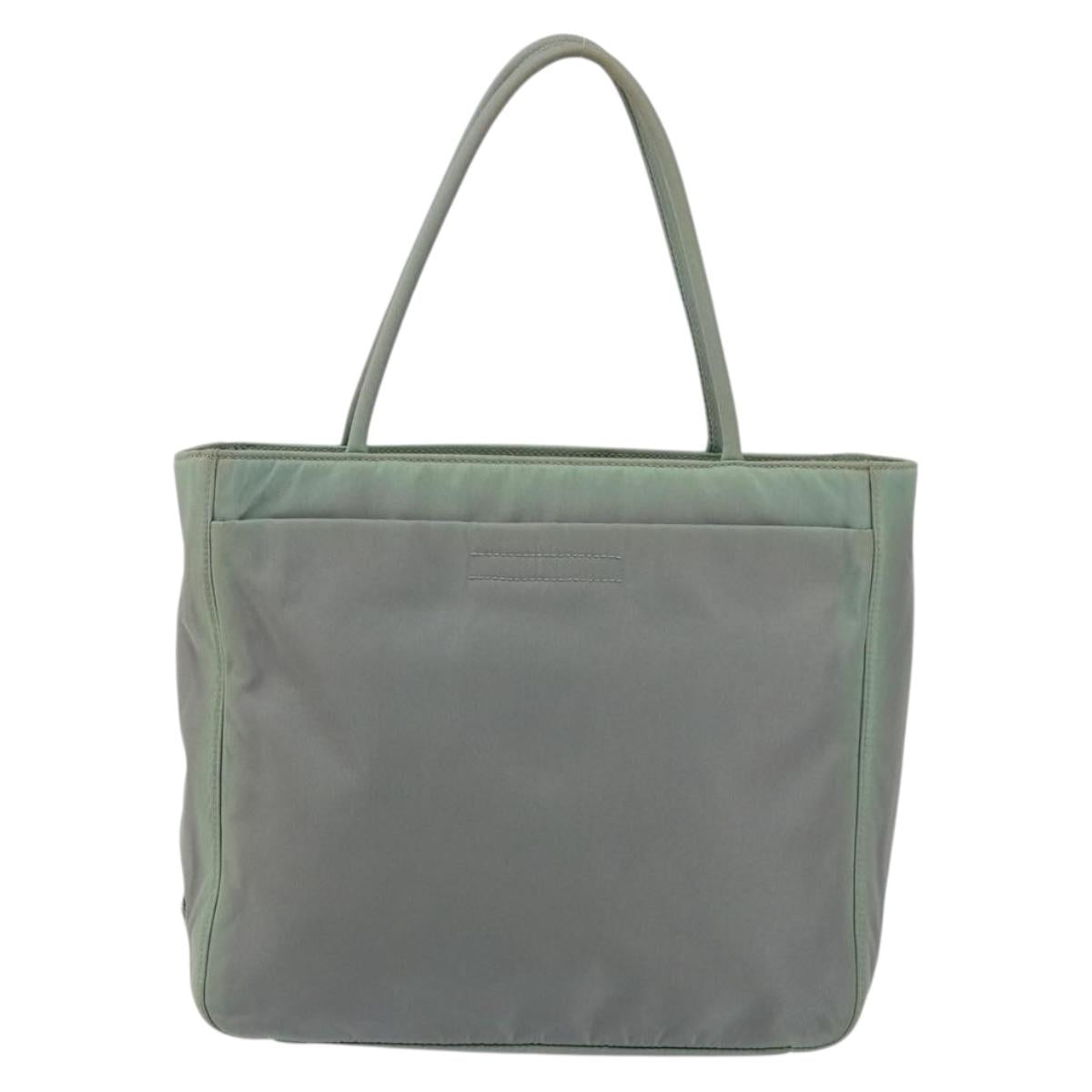 PRADA Tote Bag Nylon Khaki Silver