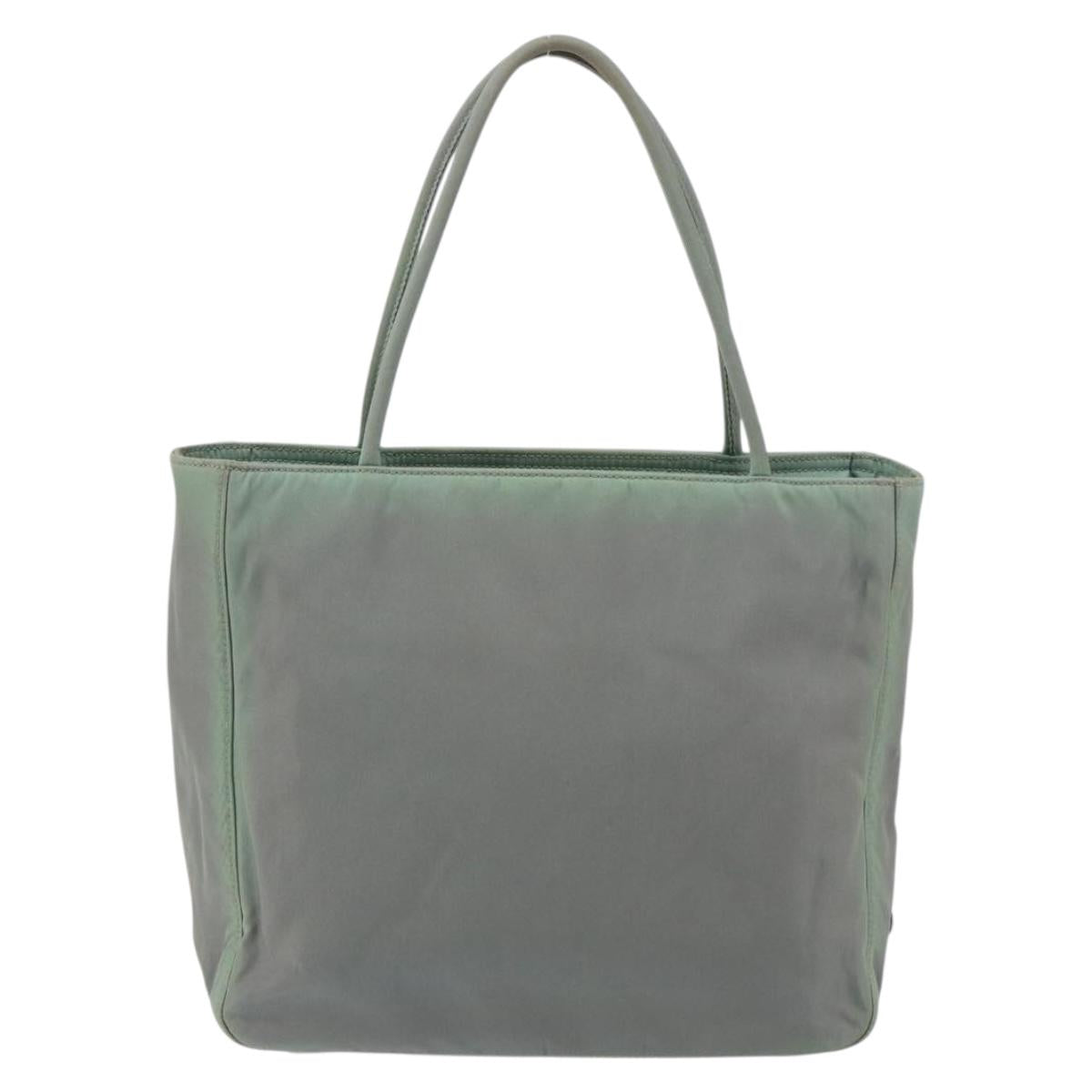 PRADA Tote Bag Nylon Khaki Silver