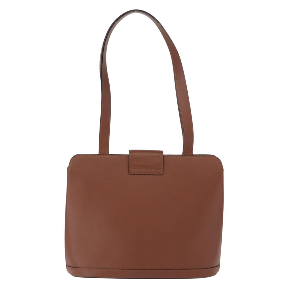 CELINE Shoulder Bag Leather Brown Gold