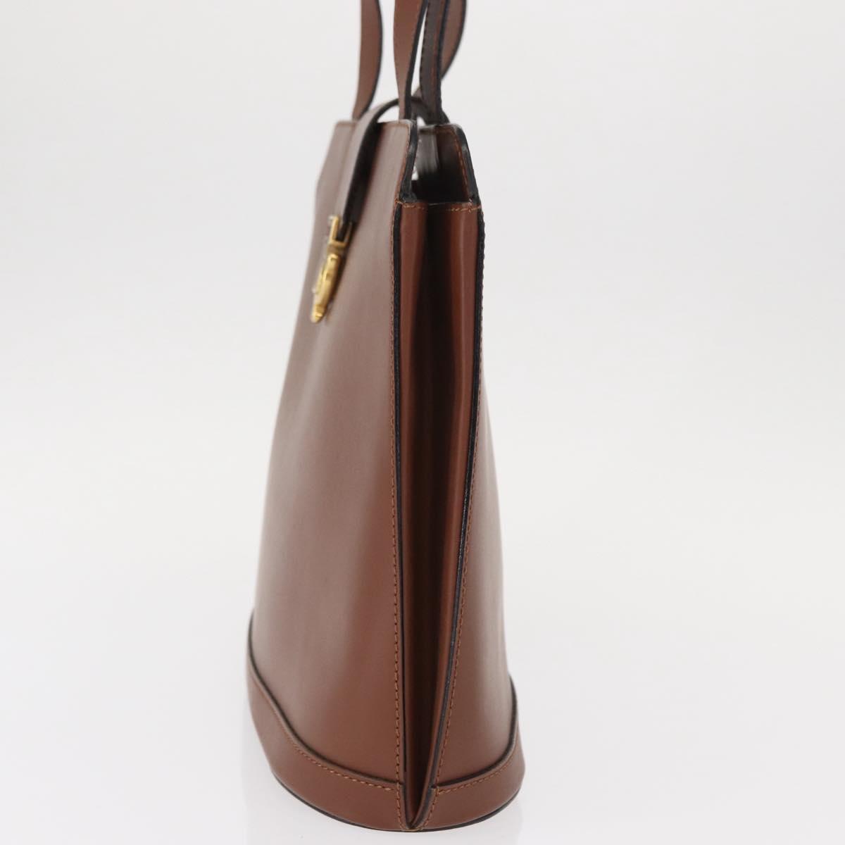 CELINE Shoulder Bag Leather Brown Gold