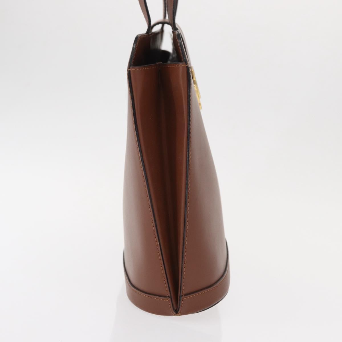 CELINE Shoulder Bag Leather Brown Gold