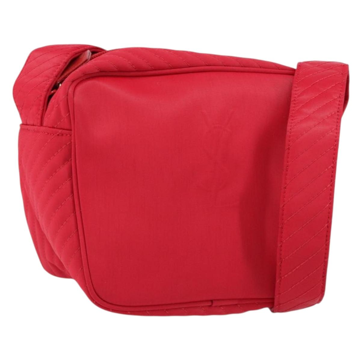 SAINT LAURENT Shoulder Bag Nylon Red