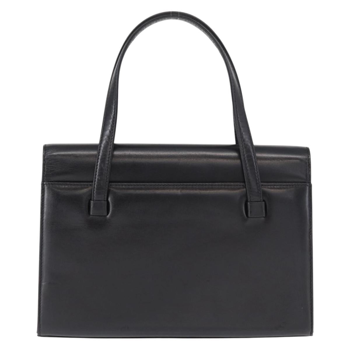 GIVENCHY Hand Bag Leather Black Gold